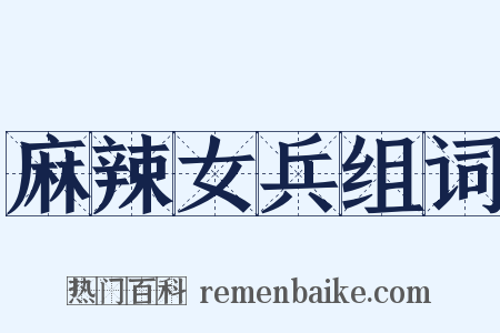 麻辣女兵组词是什么意思的图片